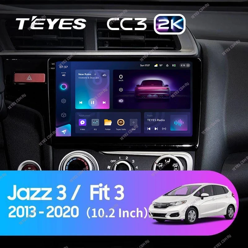 Штатная магнитола Teyes CC3 2K 4/32 Honda Jazz 3 (2013-2020) Тип-B