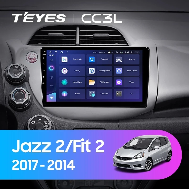 Штатная магнитола Teyes CC3L 4/64 Honda Jazz 2 (2007-2014)