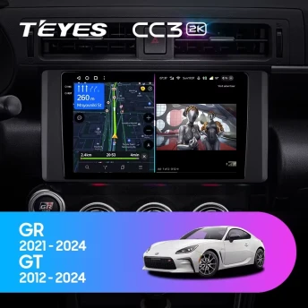 Штатная магнитола Teyes CC3 2K 360 6/128 Toyota GR 86 ZN8 GT 86 ZN6 (2012-2021)