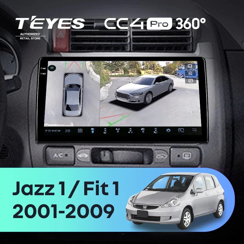 Штатная магнитола Teyes CC4 Pro 360 8/128 Honda Fit 1 (2001-2009)