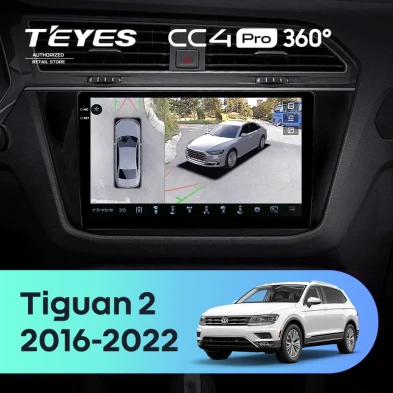 Штатная магнитола Teyes CC4 Pro 360 8/128 Volkswagen Tiguan 2 (2016-2022) Тип-A