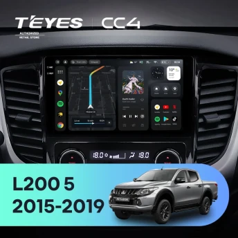 Штатная магнитола Teyes CC4 8/128 Mitsubishi L200 5 (2015-2019) кондиционер F1