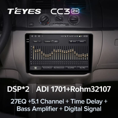 Штатная магнитола Teyes CC3 2K 6/128 Skoda Fabia 2 (2007-2014) (10 inch Universal)