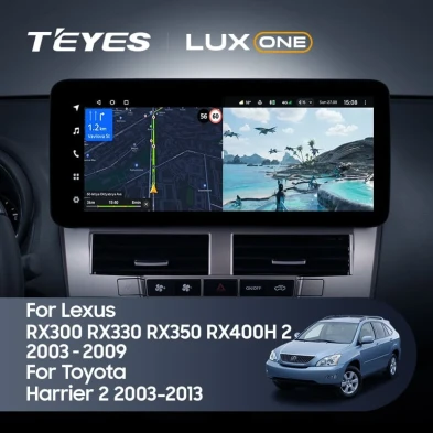 Штатная магнитола Teyes LUX ONE 6/128 Toyota Harrier XU30 (2003-2013) Тип-A