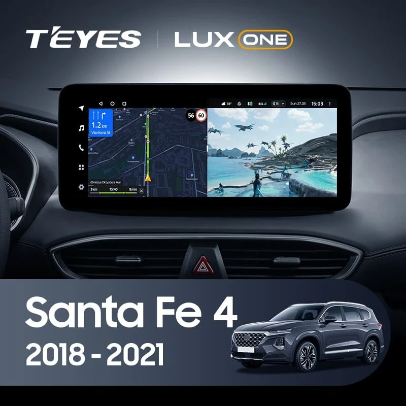 Штатная магнитола Teyes LUX ONE 360 6/128 Hyundai Santa Fe 4 (2018-2021)