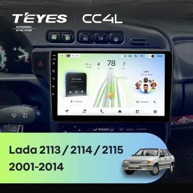Штатная магнитола Teyes CC4L 6/64 Lada 2115 (2001-2014) F1