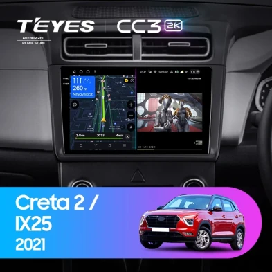 Штатная магнитола Teyes CC3 2K 4/32 Hyundai Creta 2 (2021-2022) (матовая) F1