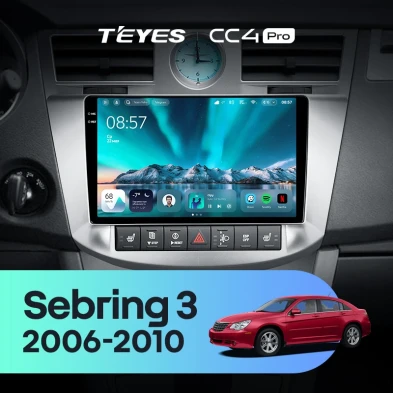 Штатная магнитола Teyes CC4 Pro 8/128 Chrysler Sebring 3 JS (2006-2010)