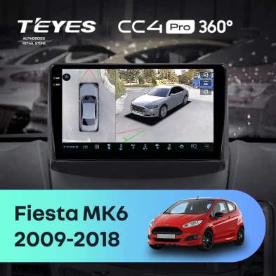 Штатная магнитола Teyes CC4 Pro 360 12/256 Ford Fiesta 6 (2009-2018) F1 Тип-A