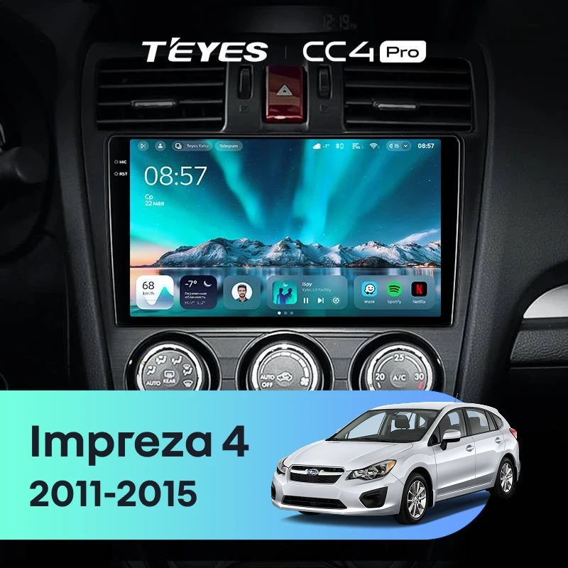 Штатная магнитола Teyes CC4 Pro 8/128 Subaru Impreza 4 (2011-2015) Тип-A