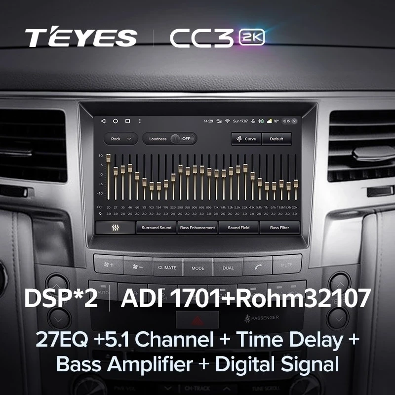 Штатная магнитола Teyes CC3 2K 360 6/128 Lexus LX570 J200 3 (2007-2015) Тип-C