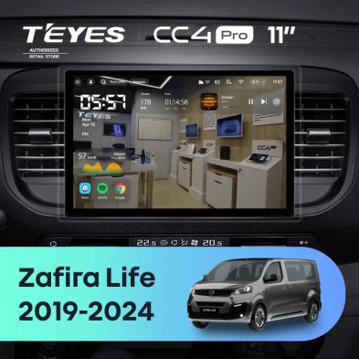 Штатная магнитола Teyes CC4 Pro 12/256 Opel Zafira Life (2019-2024) (11")