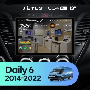 Штатная магнитола Teyes CC4 Pro 8/128 Iveco Daily 6 (2014-2022) (13")