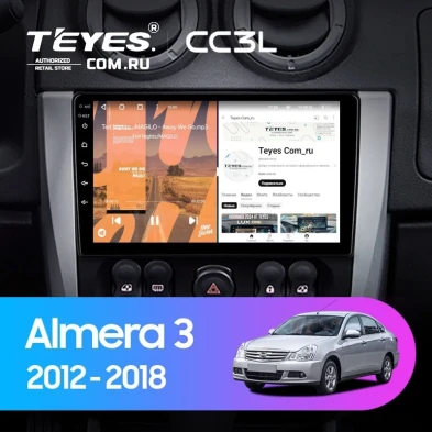 Штатная магнитола Teyes CC3L 4/64 Nissan Almera 3 G15 (2012-2018) F1