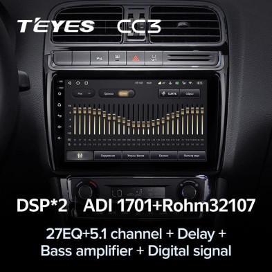 Штатная магнитола Teyes CC3 4/32 Volkswagen Polo 5 (2008-2020)