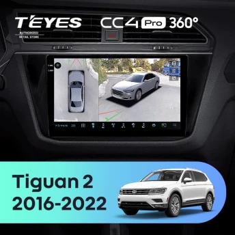 Штатная магнитола Teyes CC4 Pro 360 8/128 Volkswagen Tiguan 2 (2016-2022) Тип-B