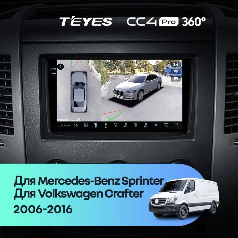 Штатная магнитола Teyes CC4 Pro 360 12/256 Mercedes-Benz Sprinter (2006-2016) F2