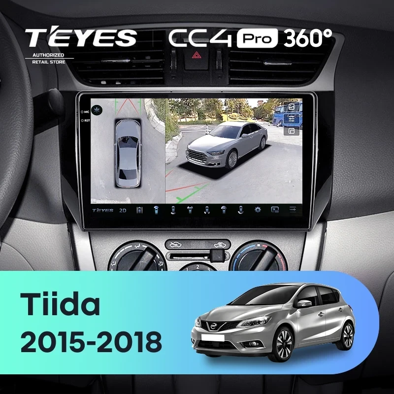 Штатная магнитола Teyes CC4 Pro 360 12/256 Nissan Tiida C13 (2015-2018)