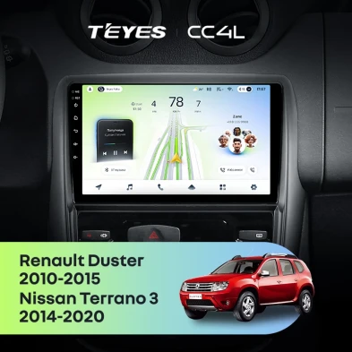Штатная магнитола Teyes CC4L 6/64 Renault Duster 1 (2010-2015)