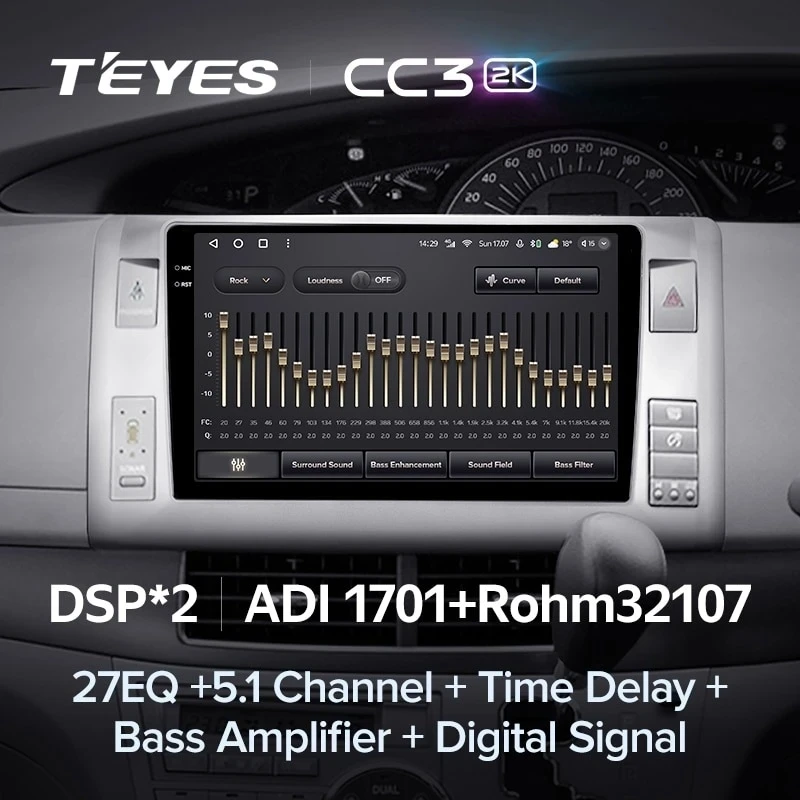 Штатная магнитола Teyes CC3 2K 360 6/128 Toyota Estima AHR20 XR50 3 (2006-2016) Правый руль