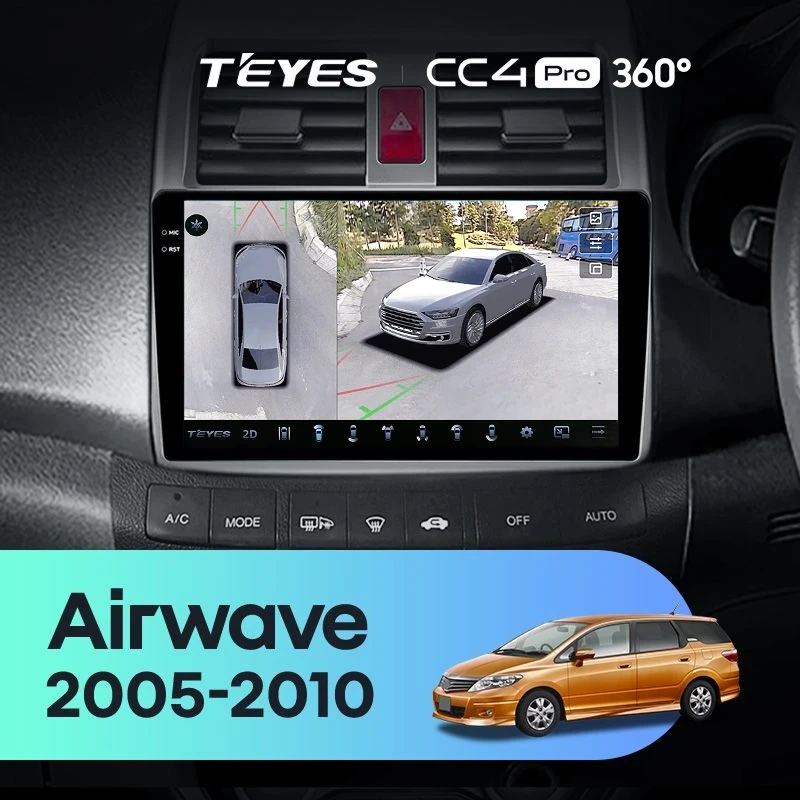 Штатная магнитола Teyes CC4 Pro 360 8/128 Honda Airwave GJ (2005-2010) Правый руль