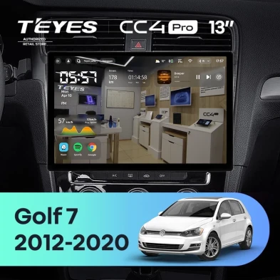 Штатная магнитола Teyes CC4 Pro 8/128 Volkswagen Golf 7 MK7 (2012-2020) F1 (13")