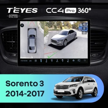 Штатная магнитола Teyes CC4 Pro 360 12/256 Kia Sorento 3 Prime (2014-2017) Тип-A (13")