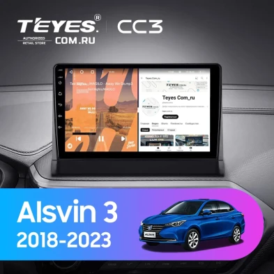 Штатная магнитола Teyes CC3 4/32 Changan Alsvin 3 (2018-2023) (0din)
