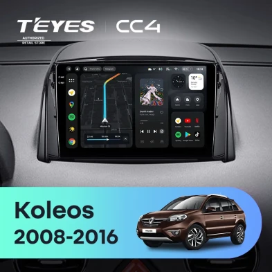 Штатная магнитола Teyes CC4 8/128 Renault Koleos (2008-2016) Тип-A