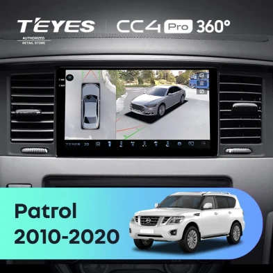 Штатная магнитола Teyes CC4 Pro 360 12/256 Nissan Patrol Y62 (2010-2020) F1 9"
