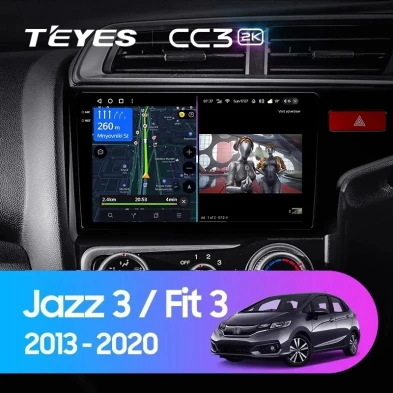 Штатная магнитола Teyes CC3 2K 360 6/128 Honda Jazz 3 (2015-2020) Тип-B Правый руль