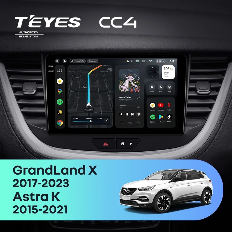 Штатная магнитола Teyes CC4 6/64 Opel GrandLand X (2017-2023)