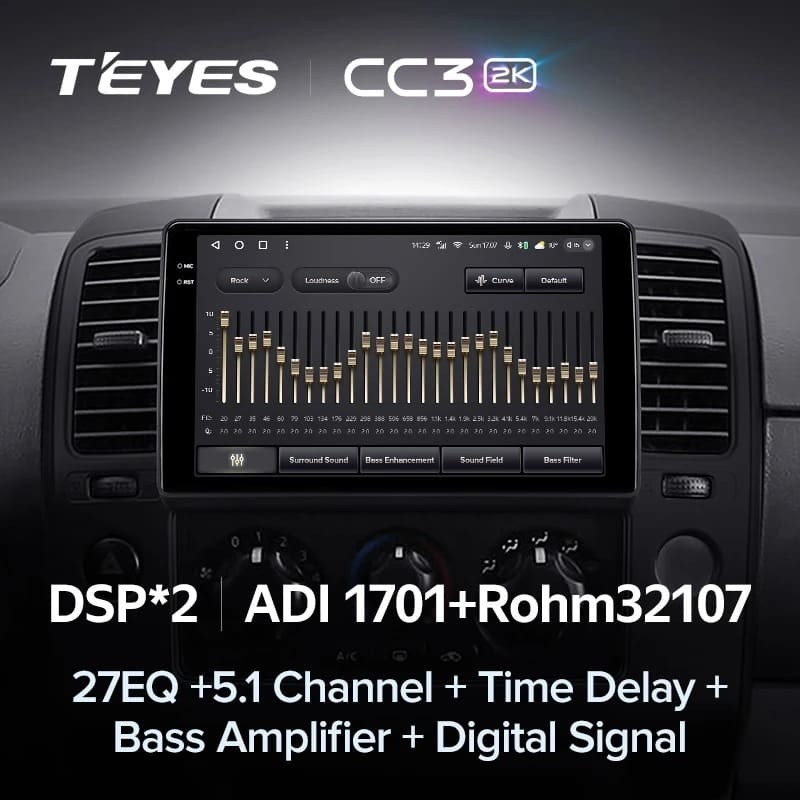 Штатная магнитола Teyes CC3 2K 4/32 Nissan Navara 3 D40 (2004-2010) F2