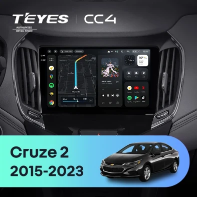 Штатная магнитола Teyes CC4 8/128 Chevrolet Cruze 2 (2015-2023)