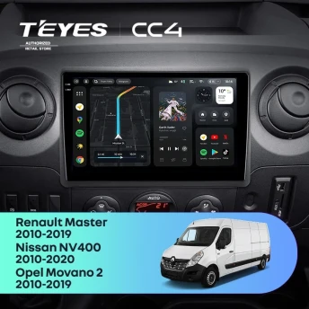 Штатная магнитола Teyes CC4 6/64 Opel Movano 2 (2010-2019) F2
