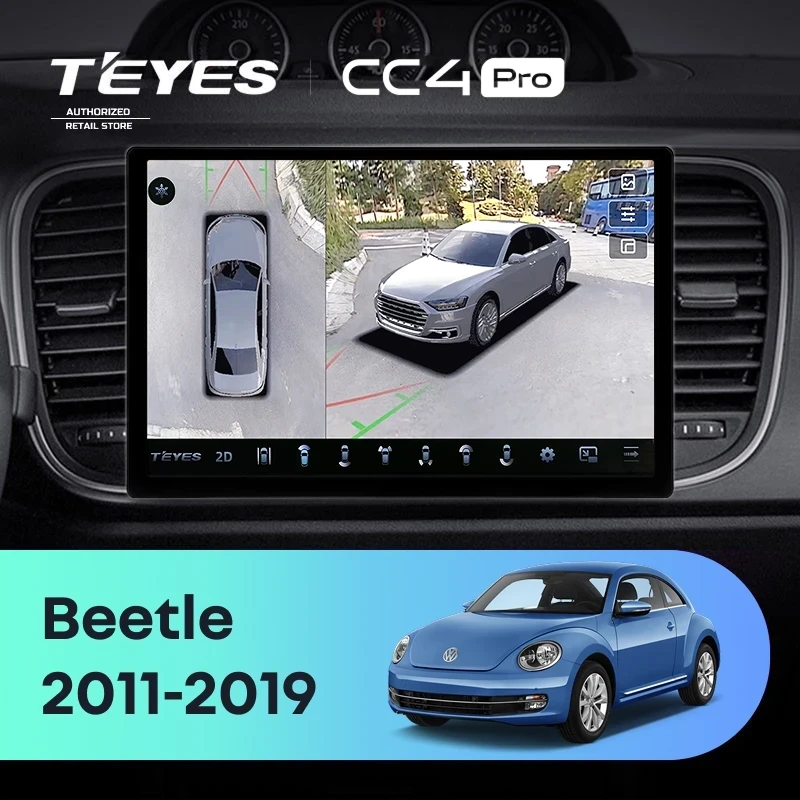 Штатная магнитола Teyes CC4 Pro 360 12/256 Volkswagen Beetle A5 (2011-2019) (11")