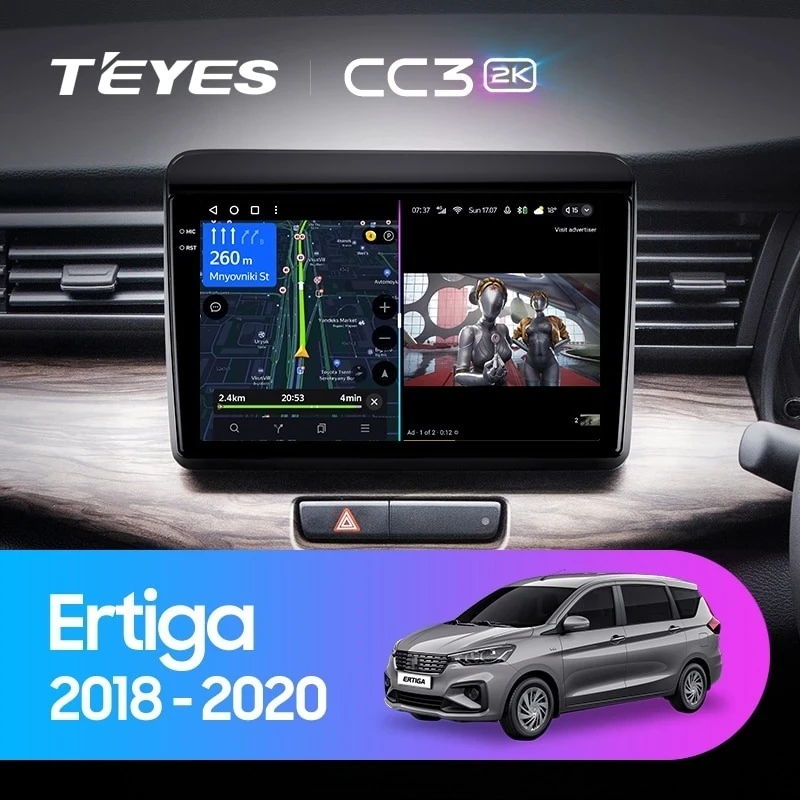Штатная магнитола Teyes CC3 2K 360 6/128 Suzuki Ertiga (2018-2020)