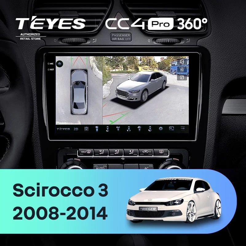 Штатная магнитола Teyes CC4 Pro 360 8/128 Volkswagen Scirocco (2008-2014) F1