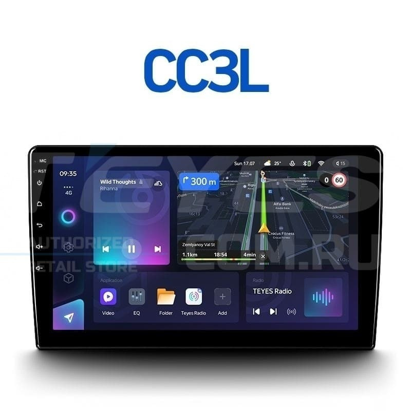 Штатная магнитола Teyes CC3L 4/64 Mitsubishi Outlander 3 GF0W GG0W (2012-2018) Тип-A Правый руль
