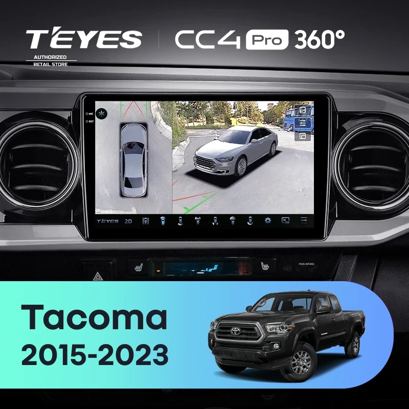 Штатная магнитола Teyes CC4 Pro 360 8/128 Toyota Tacoma N300 (2015-2023) F2