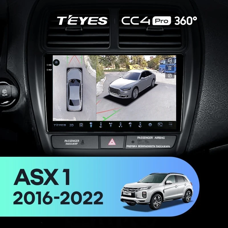Штатная магнитола Teyes CC4 Pro 360 8/128 Mitsubishi ASX (2016-2026) Тип-B