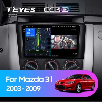Штатная магнитола Teyes CC3 2K 6/128 Mazda 3 1 BK (2003-2009)