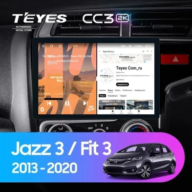 Штатная магнитола Teyes CC3 2K 4/32 Honda Jazz 3 (2015-2020) Тип-A Правый руль (11")