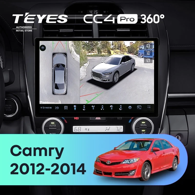 Штатная магнитола Teyes CC4 Pro 360 8/128 Toyota Camry 7 XV 50 55 (2012-2014) Америка (11")