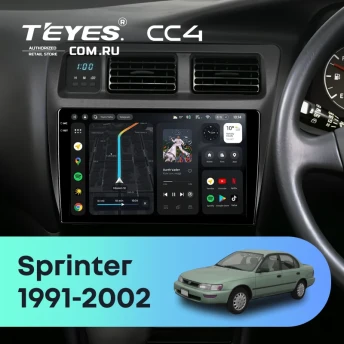 Штатная магнитола Teyes CC4 8/128 Toyota Sprinter 7 E100 (1991-2002) Правый руль F1