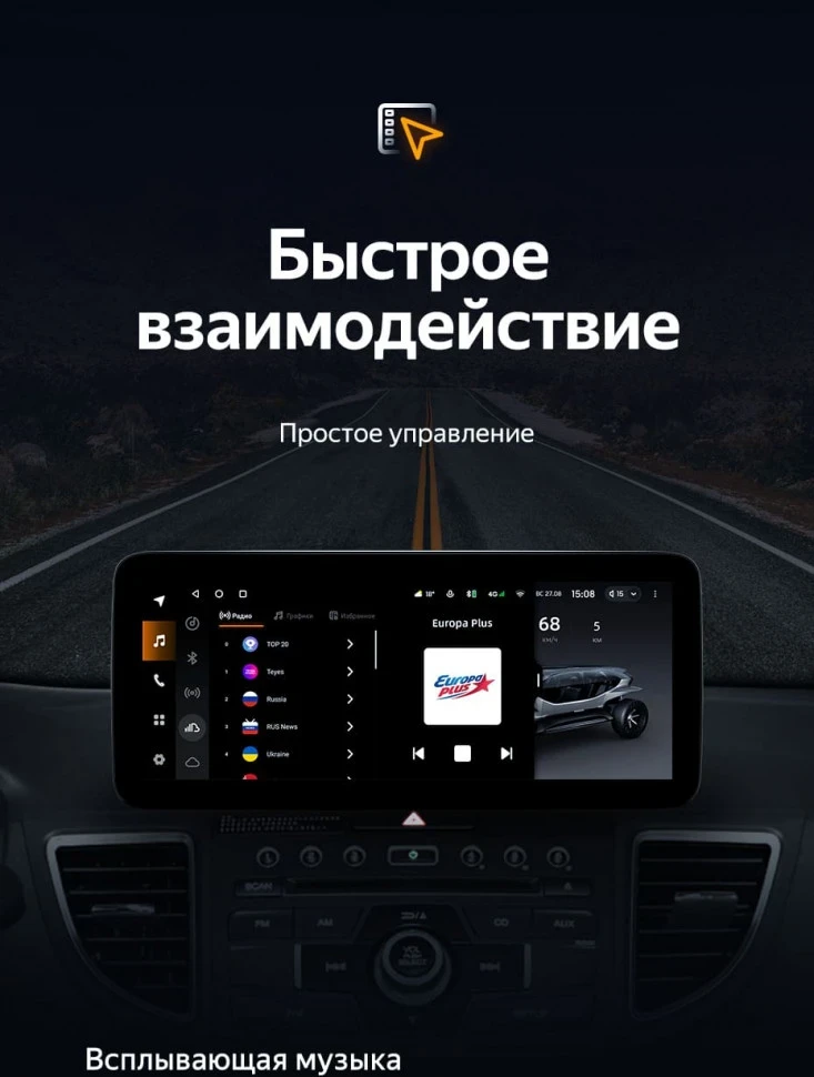Штатная магнитола Teyes LUX ONE 6/128 Honda CR-V 4 RM RE (2011-2018) Тип-C
