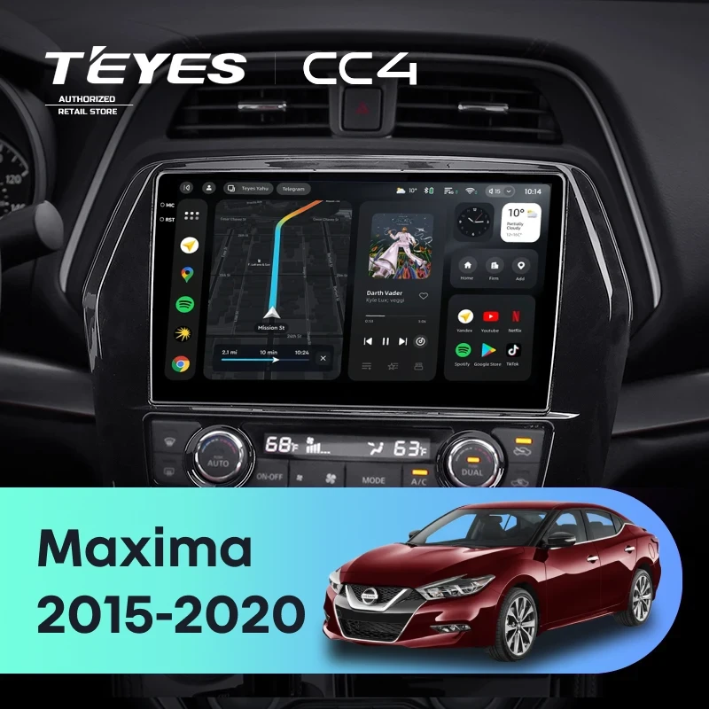 Штатная магнитола Teyes CC4 6/64 Nissan Maxima A36 (2015-2020)
