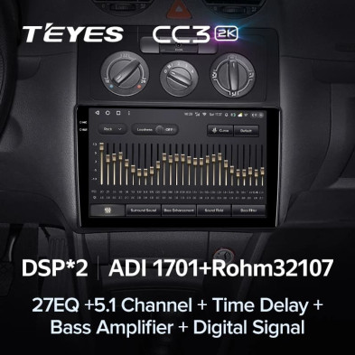 Штатная магнитола Teyes CC3 2K 6/128 Volkswagen Caddy 2K (2004-2010)