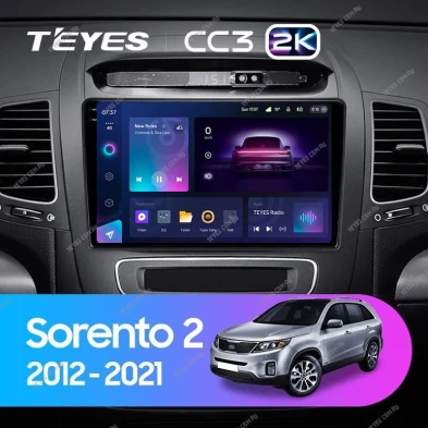 Штатная магнитола Teyes CC3 2K 4/64 Kia Sorento 2 II XM (2012-2021) F2