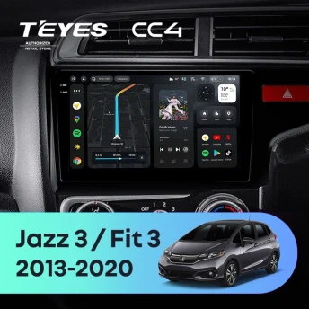 Штатная магнитола Teyes CC4 8/128 Honda Fit 3 GP GK (2013-2020) Тип-B Правый руль